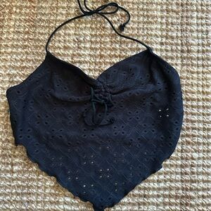 SHEIN Black Lace-Up Camisole